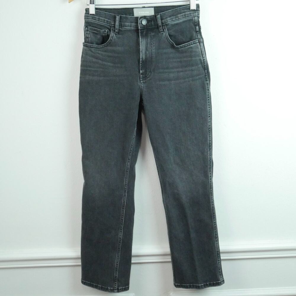 Everlane The Cheeky Bootcut Jean Size 27 Crop Soft‎ Black Stretch Denim Minimal